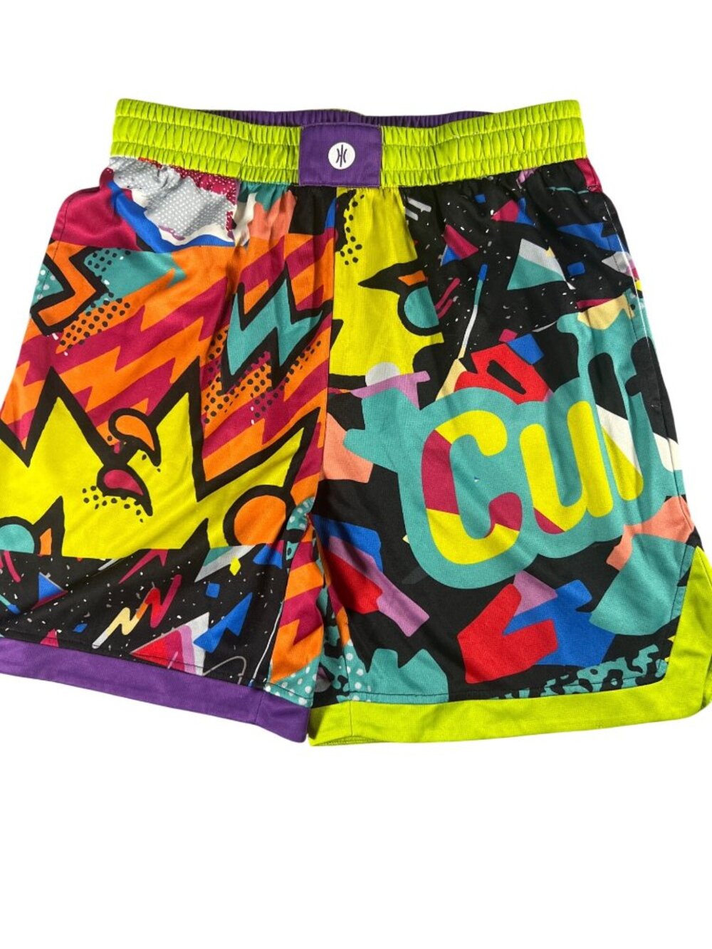 Hoop Culture "Fresh Hoop" Retro 90s Neon Mesh Shorts  Men's Medium